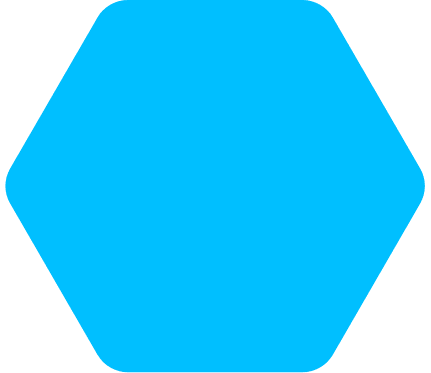 Blue hexagon shape