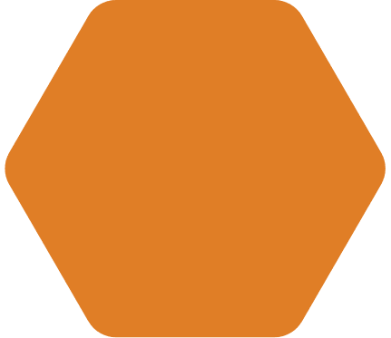 Orange hexagon shape